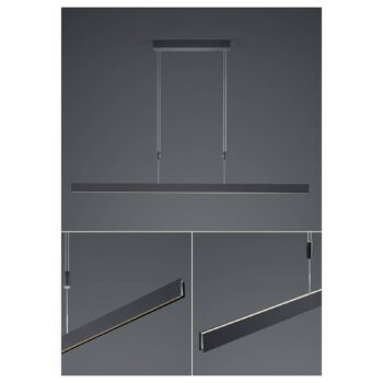 Závesné svietidlo Delta LED, 130 cm, čierne