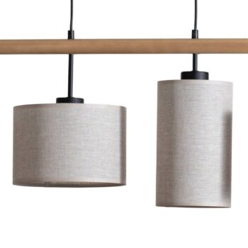 Závesné svietidlo Deva Nature, 4-plameňové, textil