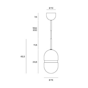 Závesné svietidlo Domu, Ø 15 cm, bronz/biela, sklo, GX53