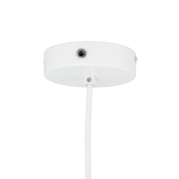 Závesné svietidlo Dyberg Larsen DL44, biele, kov, Ø 45 cm