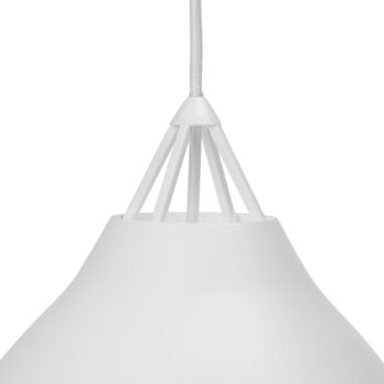 Závesné svietidlo Dyberg Larsen Pyra, Ø 23 cm, biela farba, kov