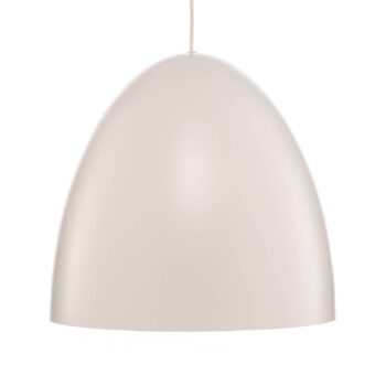 Závesné svietidlo Egg M z kovu, Ø 38 cm, biele