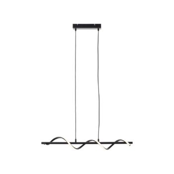 Závesné svietidlo Eunice LED, dĺžka 80 cm, čierna farba, kov