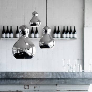 Závesné svietidlo FRITZ HANSEN Calabash P1, strieborná