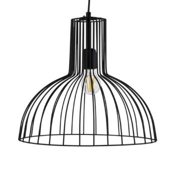 Závesné svietidlo Fellini MR-672, čierne, kov, Ø 38 cm