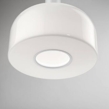 Závesné svietidlo Flos Bellhop Glass S1, biele, sklo, Ø 33 cm, E27