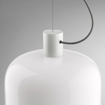Závesné svietidlo Flos Bellhop Glass S1, biele, sklo, Ø 33 cm, E27