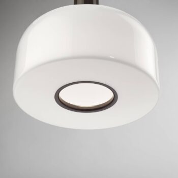 Závesné svietidlo Flos Bellhop Glass S1, čokoládovo hnedá, Ø 33 cm