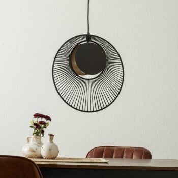 Závesné svietidlo Forestier Oyster design, čierne