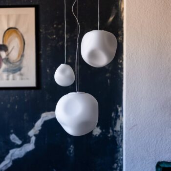 Závesné svietidlo Foscarini Hoba Media, Ø 24 cm, zavesenie 350 cm