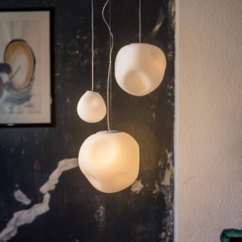 Závesné svietidlo Foscarini Hoba Media, Ø 24 cm, zavesenie 350 cm