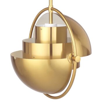 Závesné svietidlo GUBI Multi-Lite, Ø 27 cm, mosadz/mosadz