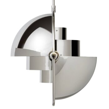 Závesné svietidlo GUBI Multi-Lite, Ø 36 cm, chróm/chróm