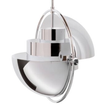 Závesné svietidlo GUBI Multi-Lite, Ø 36 cm, chróm/chróm