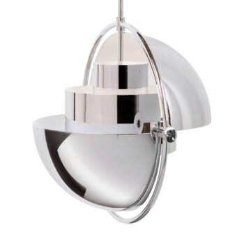 Závesné svietidlo GUBI Multi-Lite, Ø 36 cm, chróm/chróm