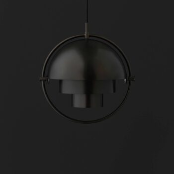 Závesné svietidlo GUBI Multi-Lite, Ø 36 cm, čierna/čierna