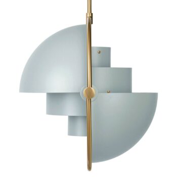Závesné svietidlo GUBI Multi-Lite, Ø 36 cm, mosadz/mořská zelená