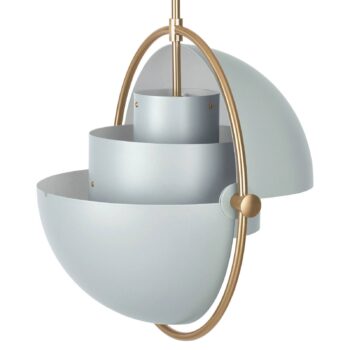 Závesné svietidlo GUBI Multi-Lite, Ø 36 cm, mosadz/mořská zelená