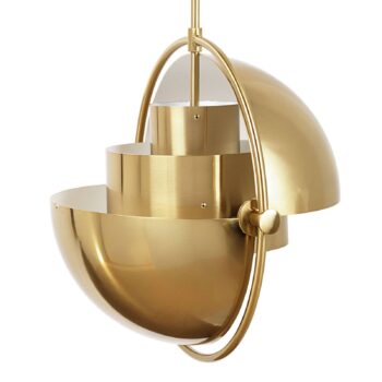 Závesné svietidlo GUBI Multi-Lite, Ø 36 cm, mosadz/mosadz