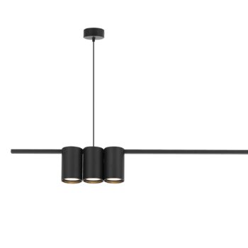 Závesné svietidlo Genesis, hliník, čierne, 5 x GU10, dĺžka 100 cm