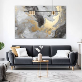 Závesné svietidlo Genesis, hliník čierny/zlatý, 5 x GU10, dĺžka 100 cm