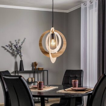 Závesné svietidlo Glam s kruhovým tienidlom na lampu