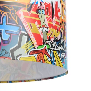 Závesné svietidlo Graffiti s farebnou fototlačou