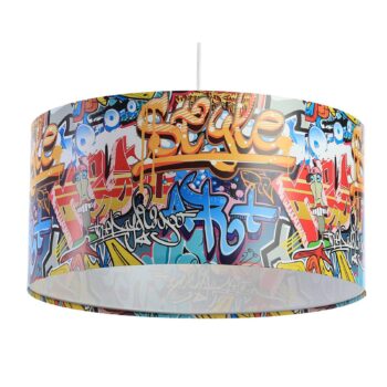Závesné svietidlo Graffiti s farebnou fototlačou