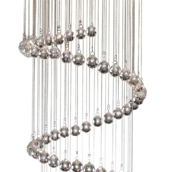 Závesné svietidlo Hallway, krištáľová reťaz, 80 cm