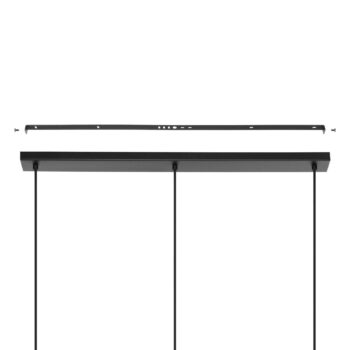 Závesné svietidlo Hykeham, dĺžka 91 cm, prírodné, 3 svetlá, bambus