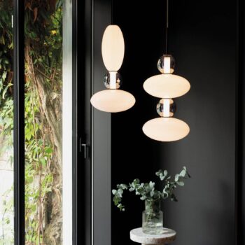 Závesné svietidlo Ideal Lux LED Lumiere-1, opálové/šedé sklo
