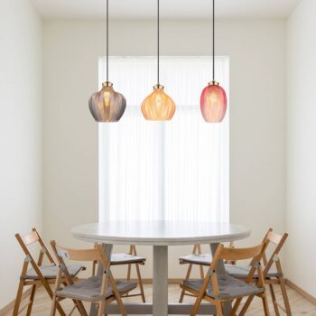 Závesné svietidlo Jessica, dĺžka 90 cm, farebné, 3-pl. sklo
