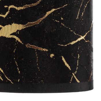 Závesné svietidlo Joni, textil, 1-pl. čierno-mramorované