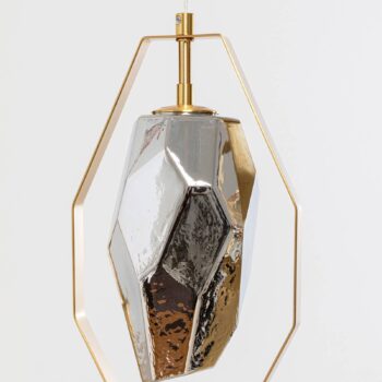Závesné svietidlo KARE Diamond Fever Dining brass 5 light linear