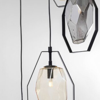 Závesné svietidlo KARE Diamond Fever Spiral black 5 light round