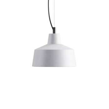 Závesné svietidlo Karman Gangster, biele, Ø 28 cm, keramika, E27