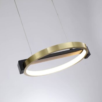 Závesné svietidlo LED Aerial, 3 svetlá, mosadz/čierna, oceľ