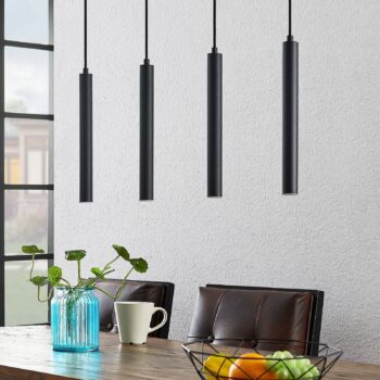 Závesné svietidlo LED Arcchio Kammeron, čierna farba, kov, 80 cm
