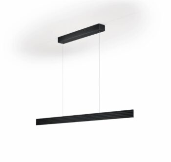 Závesné svietidlo LED Fara, dĺžka 132 cm hore/dole čierna