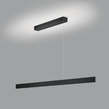 Závesné svietidlo LED Fara, dĺžka hore/dole 152 cm čierna