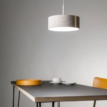Závesné svietidlo LED LARAfelt S, Ø20cm, sivá/biela