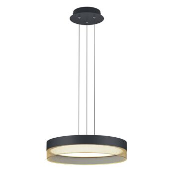 Závesné svietidlo LED Mesh, Ø 45 cm, čierna/zlatá