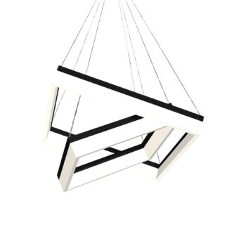 Závesné svietidlo LED Nero, plastové, čierne, dvojsvetelné, 80 W