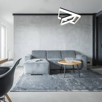 Závesné svietidlo LED Nero, plastové, čierne, dvojsvetelné, 80 W