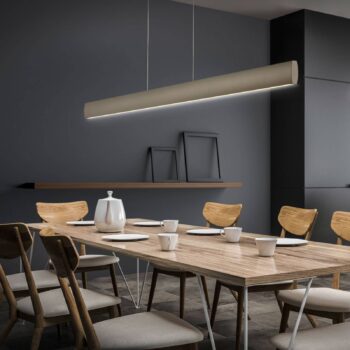 Závesné svietidlo LED Runa, bronz, dĺžka 92 cm