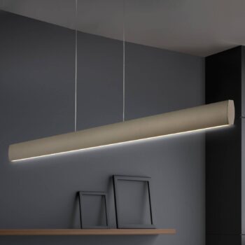 Závesné svietidlo LED Runa, bronz, dĺžka 92 cm