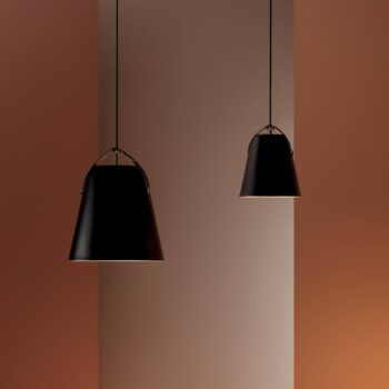 Závesné svietidlo LEDS-C4 Napa, Ø 18 cm, čierne