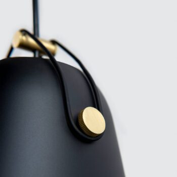 Závesné svietidlo LEDS-C4 Napa, Ø 18 cm, čierno-zlaté