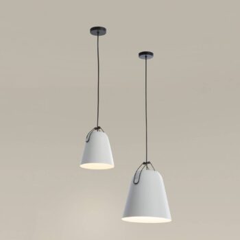 Závesné svietidlo LEDS-C4 Napa, Ø 28 cm, sivé