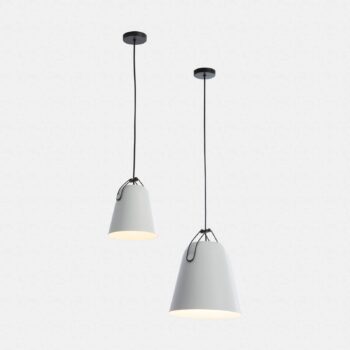 Závesné svietidlo LEDS-C4 Napa, Ø 28 cm, sivé